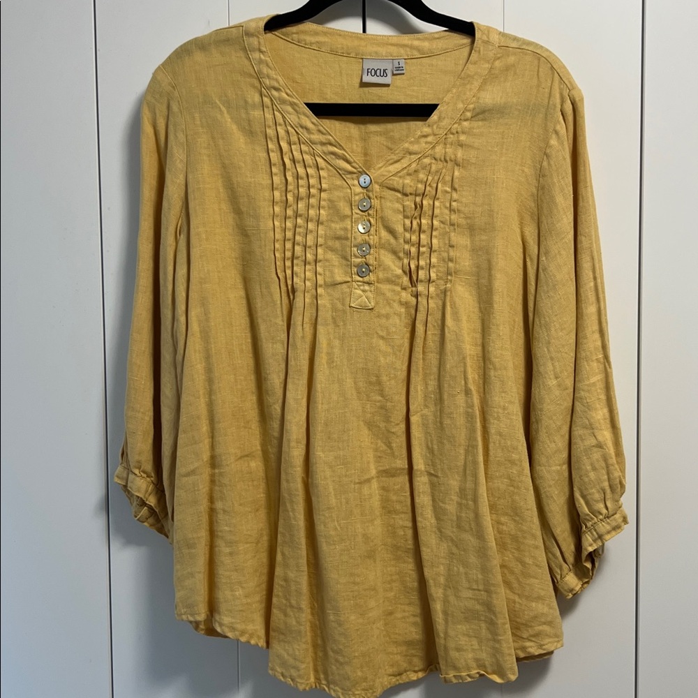 Focus  100% linen Tunic oversized s